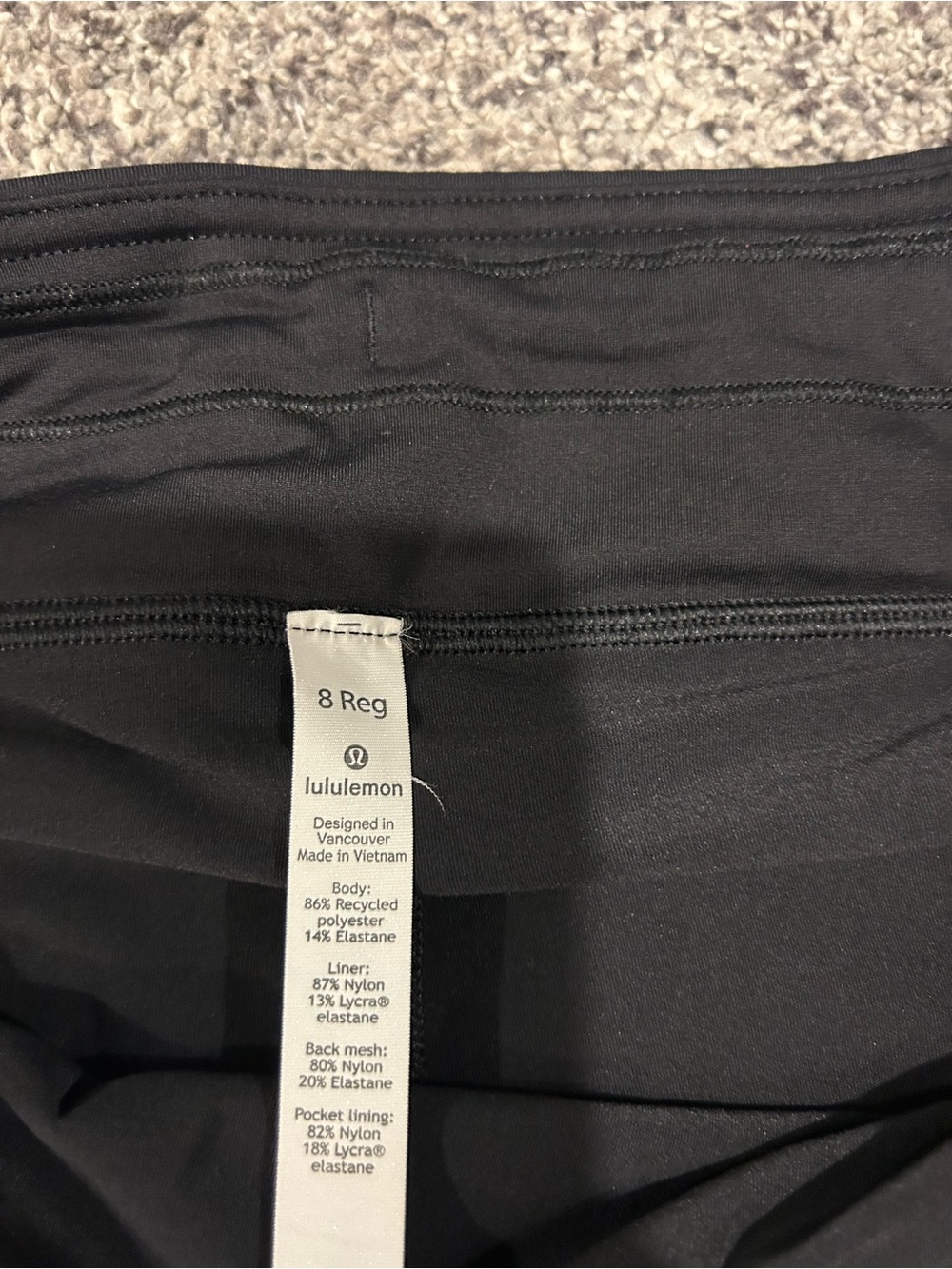 lululemon Play Off The Pleats Black/Blue Skirt Sz 8 - Picture 7 of 7